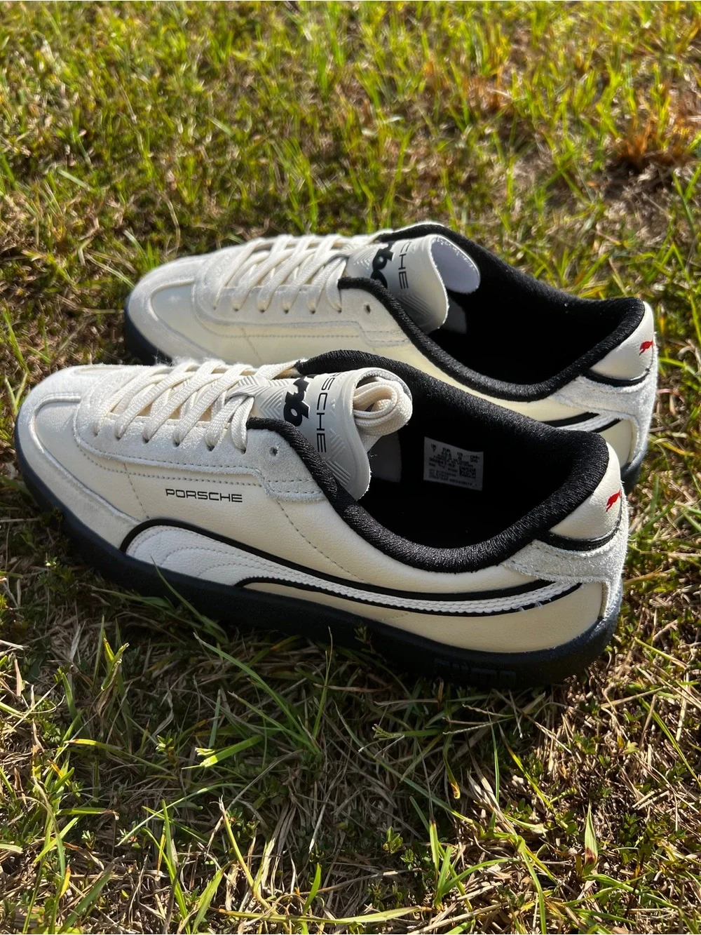 CLEAN Puma x Porsche size 9.5 Womens Legacy Club Suede Cream shoes